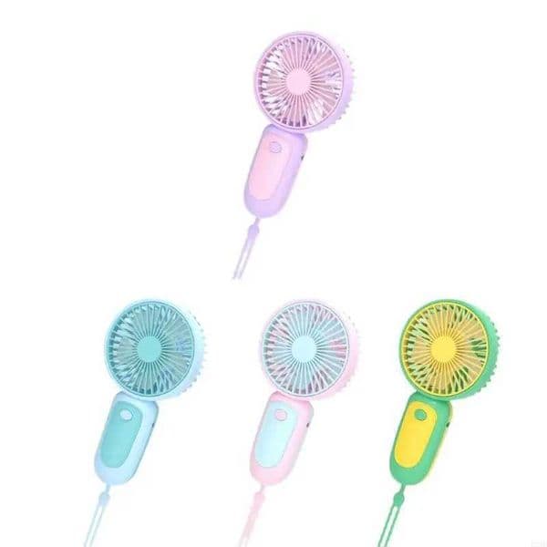 Cartoon portable mini handheld air cooling fan for outdoor travel USB charging desktop air conditioner electric fan N58D Z250324