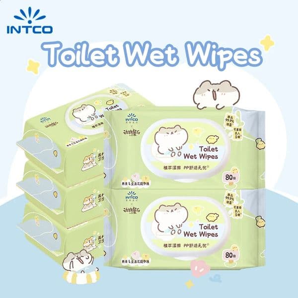 80 Flushable Wet Wipes Tissue Toilet Wipes For Butt Disposable Non-woven Fabric Wipes Alcohol-free80 Wipes 250320