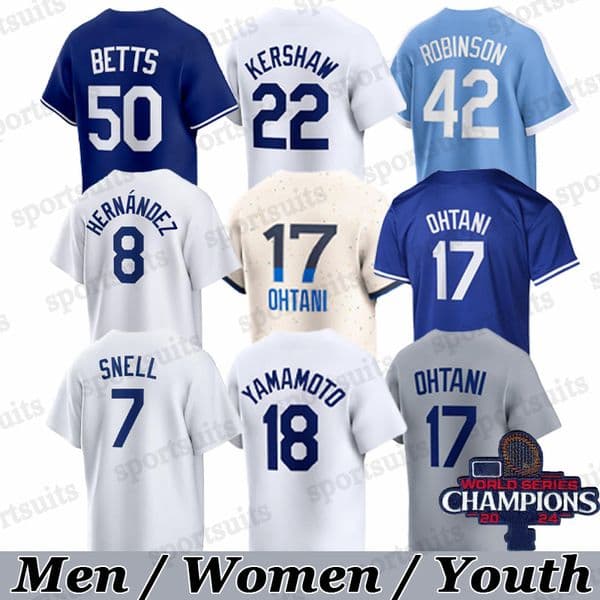 #17 Shohei Ohtani Jersey dodgersS Jersey #5 Freddie Freemann Jersey #18 Yoshinobu Yamamoto Jersey 50 Mookie Bettss Walker Buehler Custom Baseball Jerseys mens youth