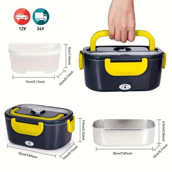 3in1 portable electric lunch box heater leak proof food for office travel picnics 250324