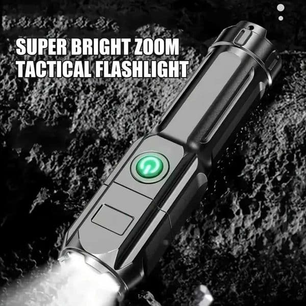 Rechargeable spotlight telescopic zoom high-power rechargeable LED flashlight camping high-power light 2024 hot Z250325