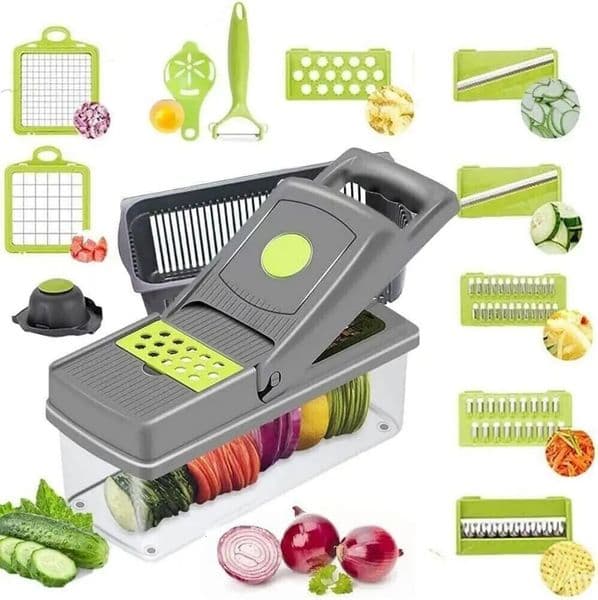 14 in 1 fruit and vegetable slicer cutter dice chopper an allinone kitchen tool for perfectly slicing onions vegetables 250324