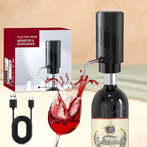 Rechargeable Electric Wine Aerator Dispenser Automatic Decanter Intelligent Party Kitchen Tool Gift 250324BJ