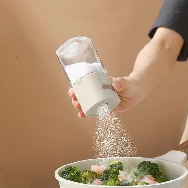 180ml glass quantitative seasoning jar press type salt control bottle kitchen and household sealed 250324