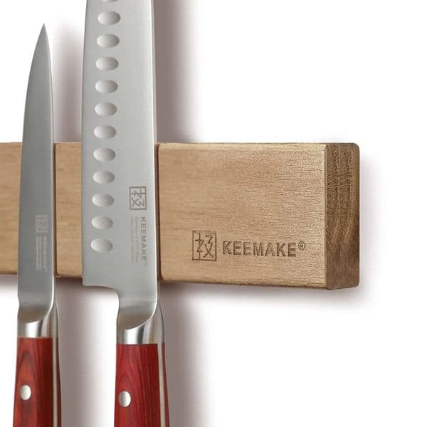 Keemake magnetic knife holder used for solid wall bands strong mounted Acacia wood kitchen 250324
