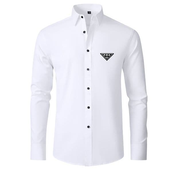 GG-PRA Designer Dress Shirt Men Business Dress Shirts New Men Shirt Elastic Shirt Mens Long Sleeve Business Casual Clothing Fashion Slim Fit Short-Sleeved Shirt