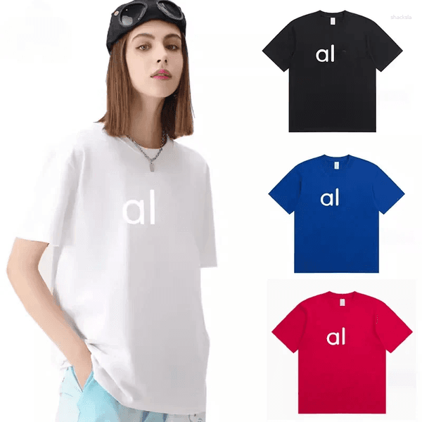 Women's T Shirts Short Sleeve Yoga T-Shirt Crew Neck Top Men's And Fitness Sports Leisure Big Loose Breathable