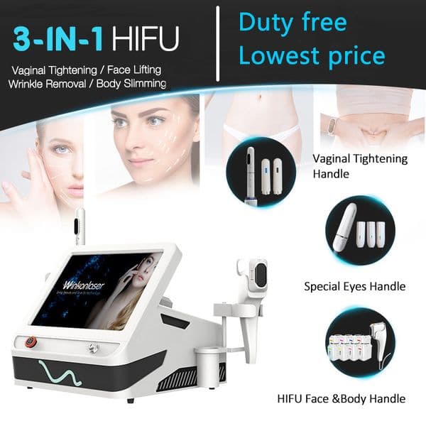 2025 7d Hifu Professional Machine Face Lifting Winkle Removal Facial Tightening 13 Cartridges Portable Hifu Slimming