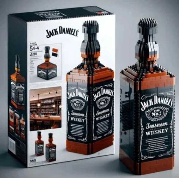 Build Block Set brick Building Whiskey Simulated Grape Wine Bottle Assembly Creative Building Decoration Home Toy