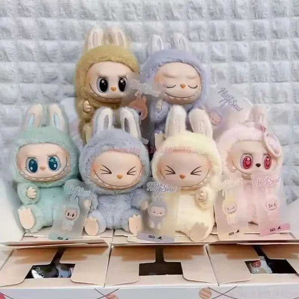 Labubu blind box animation picture with a seat series pendant floating doll model toy monster keychain toy birthday gift X250327