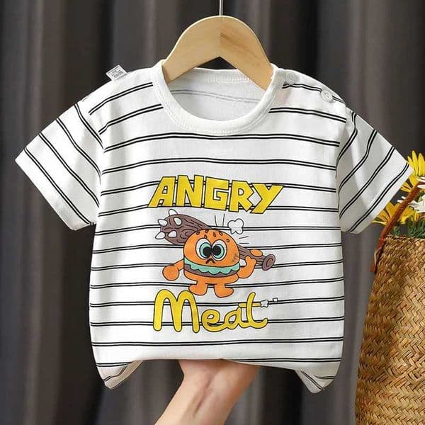 Childrens clothing T-shirt Childrens clothing Boys and girls Summer cartoon top Short sleeved clothing 100% pure cotton baby clothing X250327