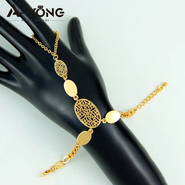 Arab fashion gold bracelet 18k gold-plated Nigerian womens wedding bracelet Dubai engagement party jewelry 250326