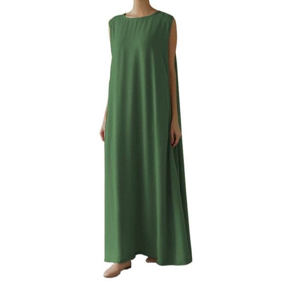(461) New Women Sleeveless Vest Dress Robe