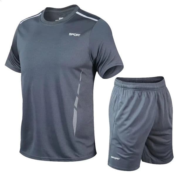 Mens quick drying running set breathable hiking fishing Tshirt soft and elastic gym fitness outdoor marathon 250327