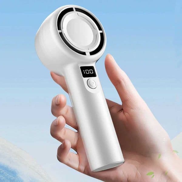 1 outdoor mini Turbofan portable handheld fan small cooling fan USB charging silent cooling handheld fan X250329