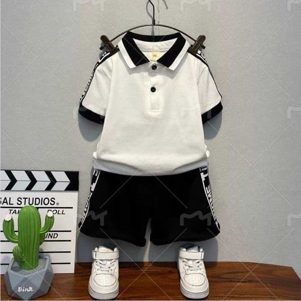 Clothing Sets Baby T Shirt Kid Clothes Summer Polo Shirt Set 2025 New Baby Short Sleeve Clothes Little Boy Children's Clothes L260114