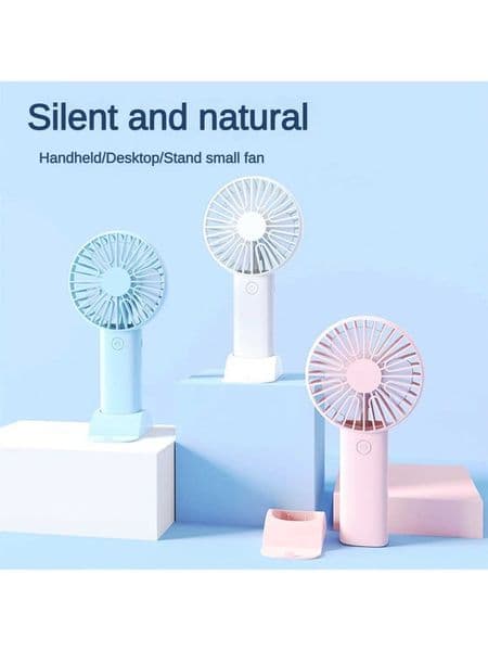 Rechargeable mini fan small desktop cooler portable air conditioner - cute mini fan handheld silent for students. X250329