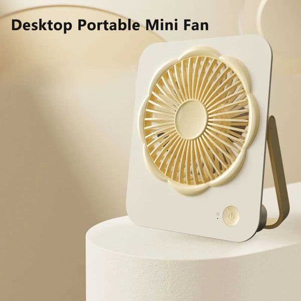 Portable desktop fan USB charging fan ultra-thin 180 tilt folding personal fan quiet handheld fan for office home camping X250329