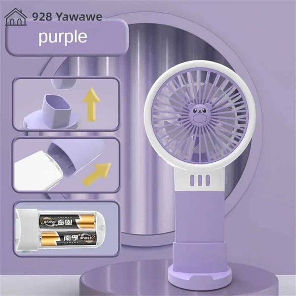 Portable Fan Phone Stand Multi functional Cartoon Mini Fan Handheld Fan Silent Desktop Office Supplies Portable Small Fan X250329