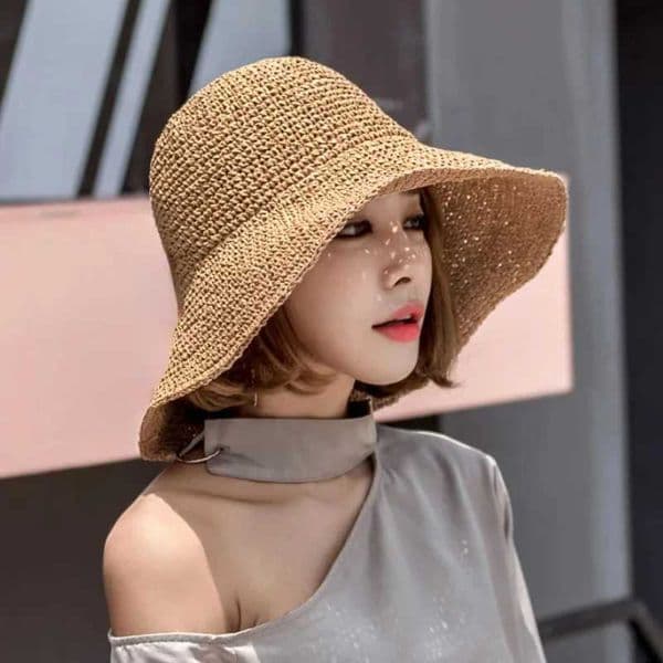 Fashion Lady Straw Hat Wen Summer Sun Visor Sunhat Panama Boater Floppy Bucket Cap Fem Wan Summer Hat Straw Beach X250329