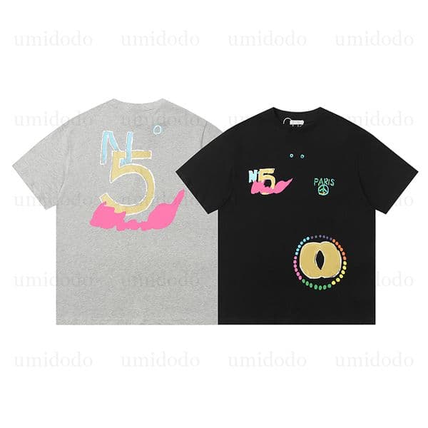 Oversize Women T Shirt Graffiti Pattern Unisex Short Sleeve Tees Designer Front Back Printing Design Fashion T-shirt Tee S Tops Large Size S-XXL