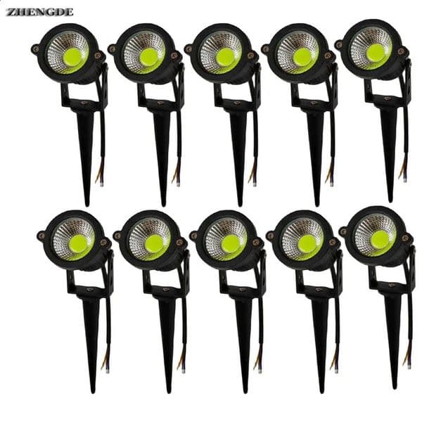 6-16PCS Outdoor LED Garden Lawn Light 5W Landscape Lamp Spike Waterproof DC12V Path Bulb Warm White Green Spot Lights 220V 110V 250325