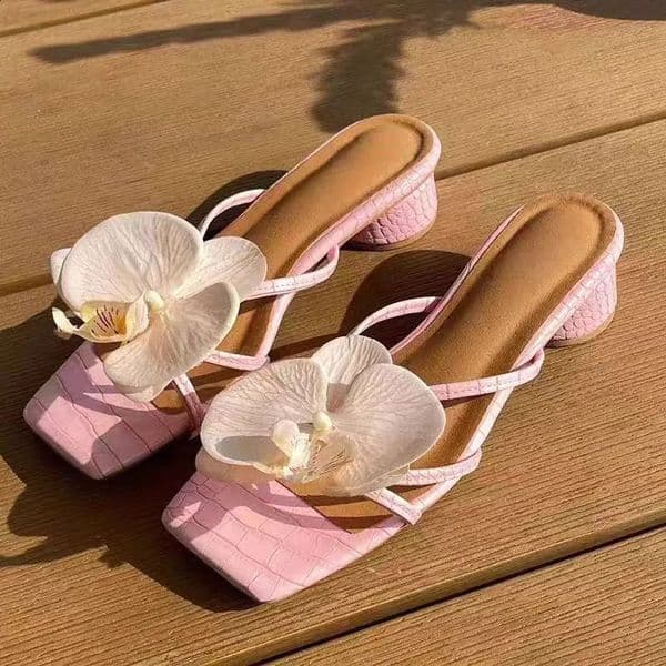 Sandals Decoration Flower Shoes Accessories Vacation Style Detachable Butterfly Orchid Shoes Charm Shoes Accessories Clogs Buckle 250326BJ