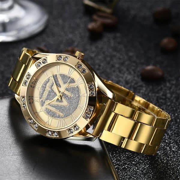 Womens Watch Fashion Diamond TVK Quartz Watch Business Stainless Steel Gold Womens Watch Gift Watch 250425