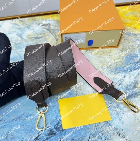 10A shoulder straps for 3 piece set bags women crossbody bag Brown flower Bag Parts strap pink Real leather High quality with box size:90cm more color