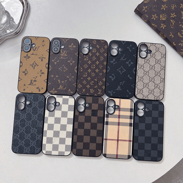 Stylish Elegant Preschoolian Leather Complete Package for iPhone 16 Plus 11 12 13 14pro 15 Pro Max - Durable Protection with Modern Design