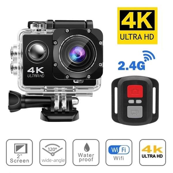4K action camera WiFi 2.0 inch screen 1080P/30FPS waterproof camera helmet video recording camera sports camera outdoor mini camera 250425