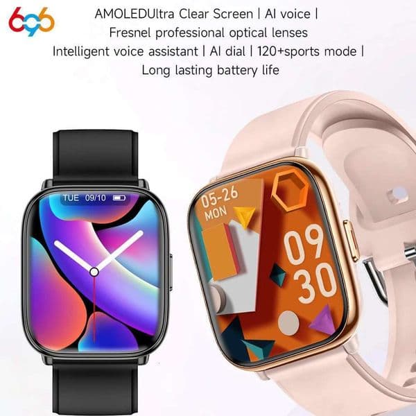 Fashion Sports Smart Watch Men Women AMOLED Blue Tooth Call Watches Heart Rate Music IP68 Waterproof 2025 New Smartwatch