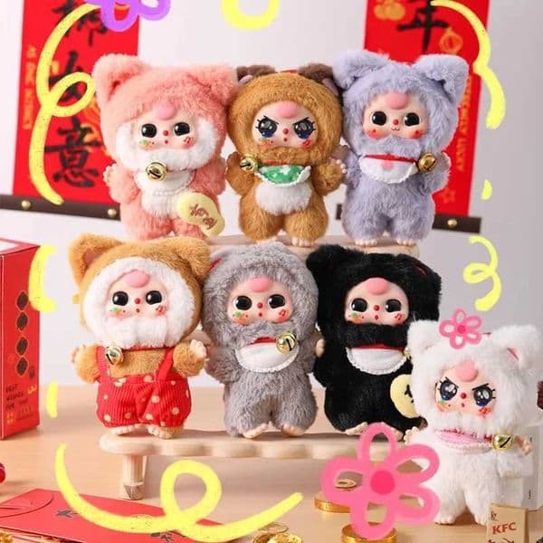 Baby Three Billionaires Cat Series Blind Box Toy Mystery Box Caixa Misteriosa Plush Doll Stuffed Doll Toy Girl Gift Z250425