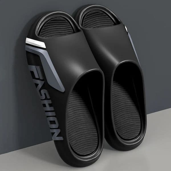 mens outdoor slippers for spring and summer anti slip wear-resistant soft bottom fashionable sports slippers 250428