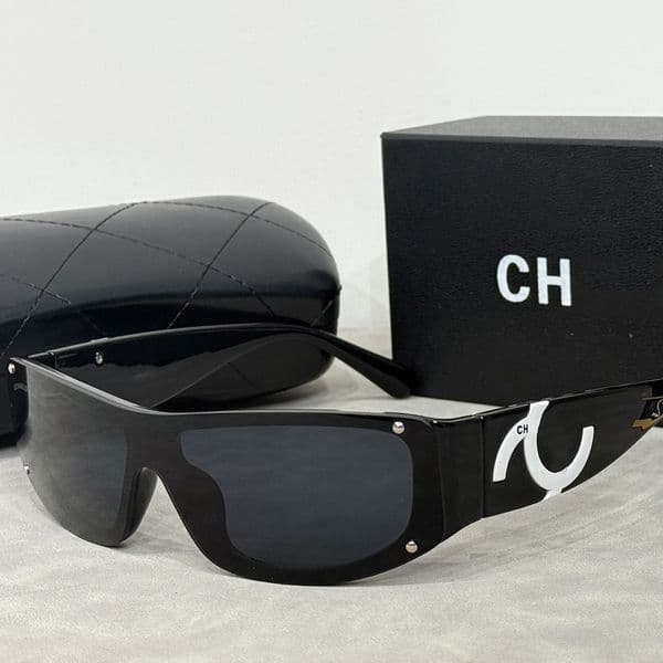 2 CC Designer Women Full Frame Classic Versatile Fashion Driving Travel Beach Party Anti-UV Sunglasses Original Gift Box