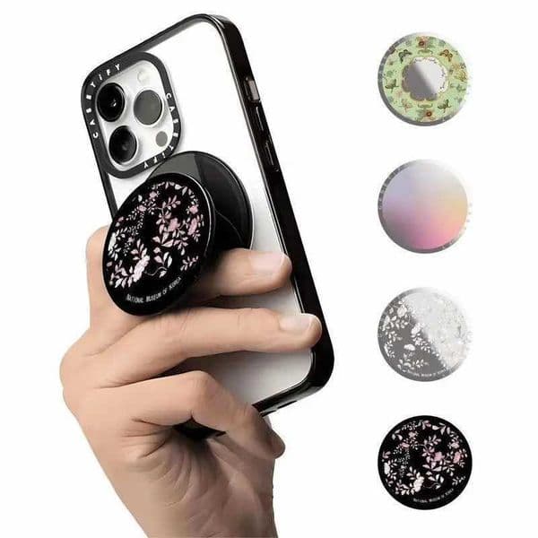 Pink Fritillaria Flower Super Magnetic Phone Stand Airbag Foldable Telescopic Stand High end Loop Buckle M250504