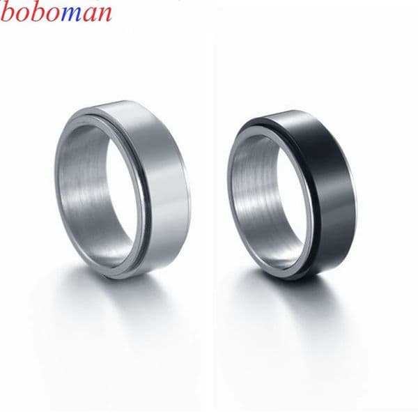 Anxiety Ring Figet Spinner Rings For Women Men Stainless Steel Rotate Freely Spinning Anti Stress Accessories Jewelry Custom 250430