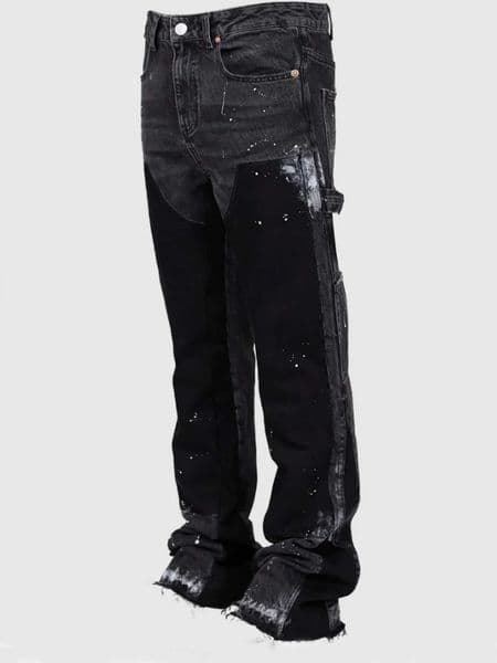 2025 New Washed Jeans Men Vintage Ankle Length Trousers Mid Waist Pockets Button Zipper Distressed Denims Streetwear Straight Pa Z250505