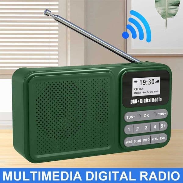 Portable DAB+digital radio Bluetooth compatible 5.0 radio player DAB/FM receiver LCD display solar charging radio X2505051