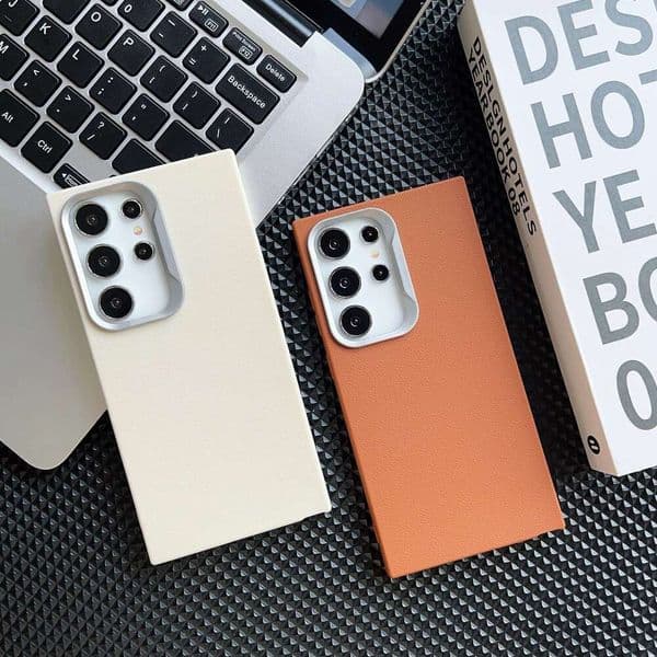 Suitable for S25/24/23/22/21/20/11/N /A series phone cases, this new simple leather-textured protective case exudes a soft and high-end feel