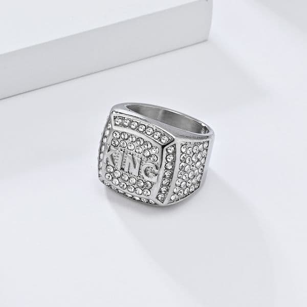 Exclusive Hip Hop King's Tiara Band Exquisite Golden Diamante Artistry