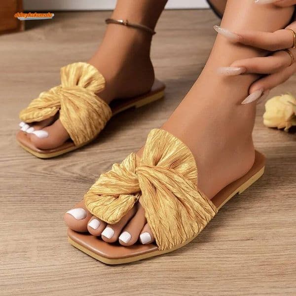 Summer Slippers Fashion Brand Casual Slides Ladies Flat Shoes Woman Peep Toe Beach Outdoor Sandals ddmykukumalu
