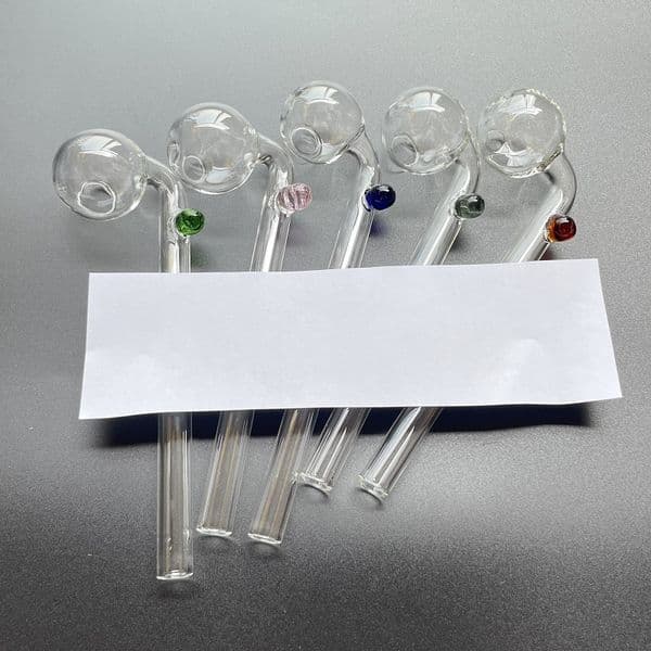 20Pcs SP Curved Glass Pipe Original Oil Burner Pipes 14cm glass Clear Quality Tube Handmade for smoking accessories