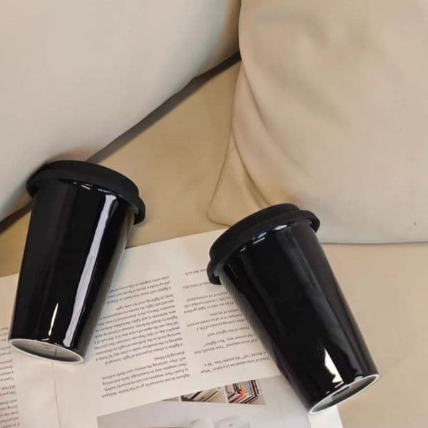 Designer Of The Right Series Is Pure Black Coffee And Lightweight Cup With Ceramic Craftsmanship, Making It Suitable As A Gift B5
