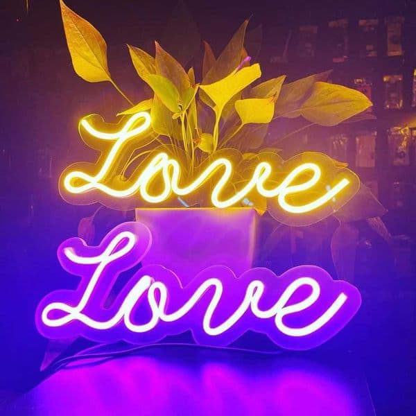 LED love neon sign acrylic light bulb for room home decoration party wedding wall art Valentines Day gift Z250506