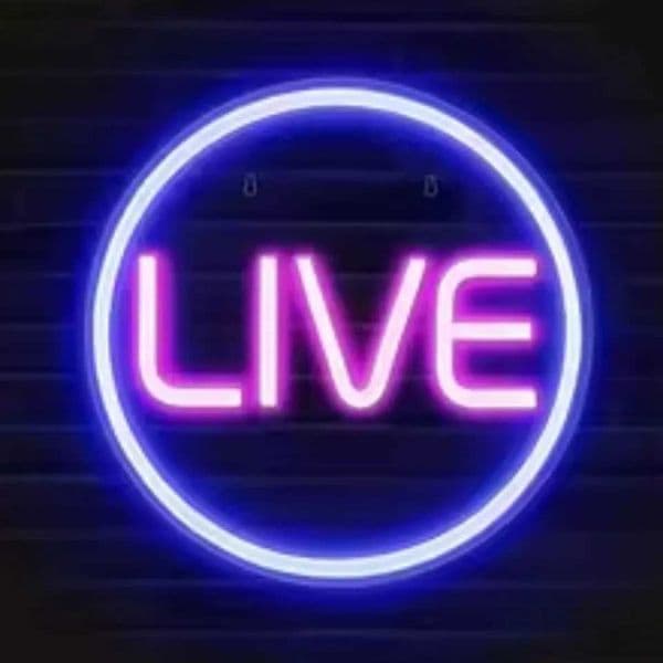 Live Neon LED Live Neon for Media/Gamers Cool Live/Recorded Signs Round LED signs for studios walls bedroom game room dcor Z250506