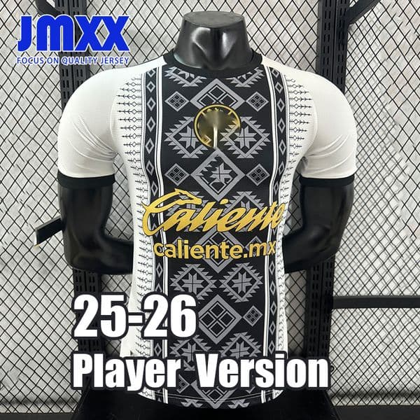 JMXX 25 26 Club America Soccer Jerseys White Special Pre Match Training Feather Mens Uniforms Jersey Football Man Shirt 2025 2026 Player Version