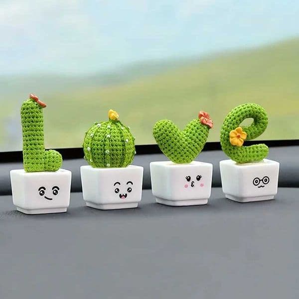 1 Set Resin Succulent Cactus Mini Green Plant Car Office Home Living Room Crafts X2505081
