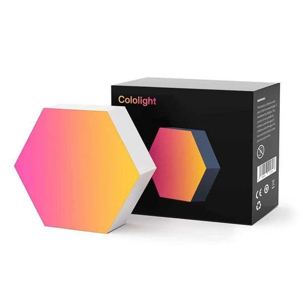 Intelligent Hexagonal Wall Lamp RGB Color Changing Environment Night Light DIY Shape Music Rhythm Game Room Decoration Z250508