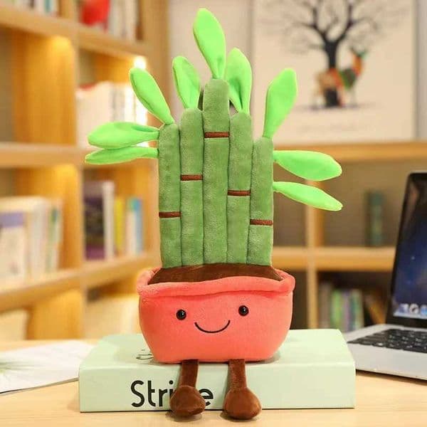 Fun Pot Series Plush Lucky Bamboo/Dragon Beard Tree Plants Stuffed Plushies Toys Soft Decor Doll Money Tree Potted X250508